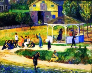 After Bathing: Vacation Home by William Glackens Oil Painting