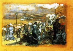 Afternoon at Coney Island by William Glackens Oil Painting