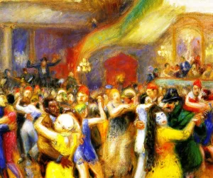 Bal Martinique Study by William Glackens Oil Painting