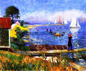 Bathers at Bellport by William Glackens Oil Painting