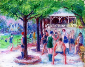 Bathers at Play, Study by William Glackens Oil Painting