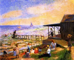 Beach Side by William Glackens Oil Painting