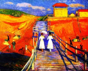 Cape Code Pier by William Glackens Oil Painting