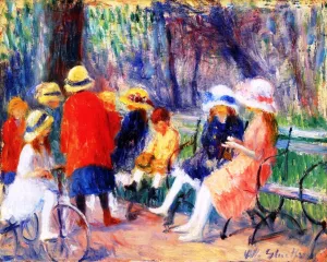 Children in the Park by William Glackens Oil Painting