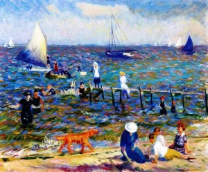 The Little Pier by William Glackens Oil Painting