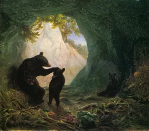Bear and Cubs by William Holbrook Beard Oil Painting