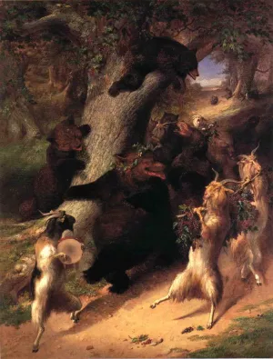 The March of Selenus by William Holbrook Beard Oil Painting