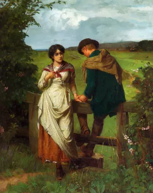 The Girl I Left Behind by William Holyoake Oil Painting