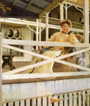 The White Veranda by William Mcgregor Paxton Oil Painting