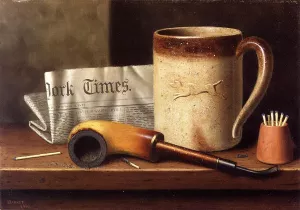 His Mug and His Pipe by William Michael Harnett Oil Painting
