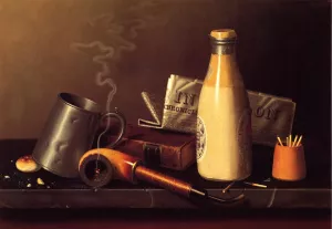 Materials for a Leisure Hour by William Michael Harnett Oil Painting