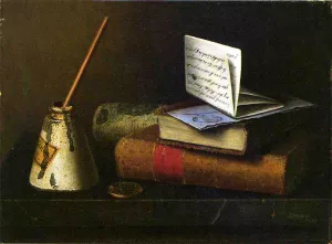 Still Life with Letter to Mr. Lask by William Michael Harnett Oil Painting