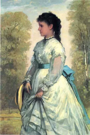 Portrait of Agnes Elizabeth Clafllin by William Morris Hunt Oil Painting