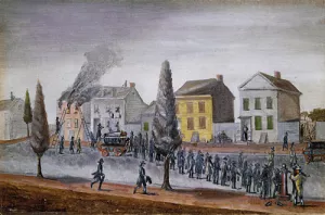 Fighting a Fire Oil painting by William P. Chappel
