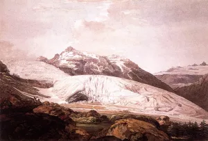 The Rhone Glacier and the Source of the Rhone by William Pars Oil Painting