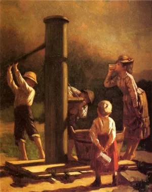 The Village Pump by William Penn Morgan Oil Painting