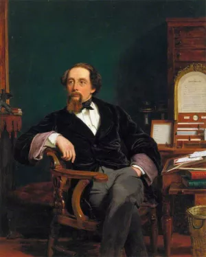 Charles Dickens by William Powell Frith Oil Painting
