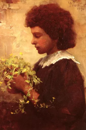 The Little Gardener by William Pratt Oil Painting