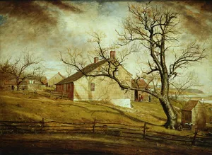 Long Island Farmhouses by William Sidney Mount Oil Painting