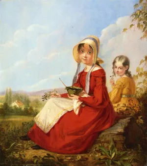 The Blackberry Girls by William Sidney Mount Oil Painting