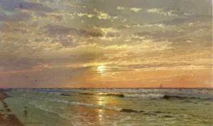 Sunrise, Atlantic City Oil painting by William Trost Richards