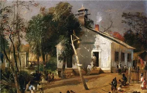 Scene Outside a Southern Schoolhouse by William Wallace Wotherspoon Oil Painting