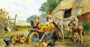 Fowl Talk by William Weeks Oil Painting