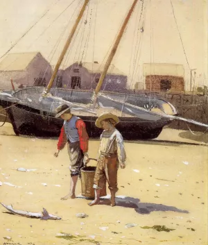 A Basket of Clams by Winslow Homer Oil Painting
