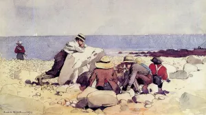 A Clam Bake Oil painting by Winslow Homer