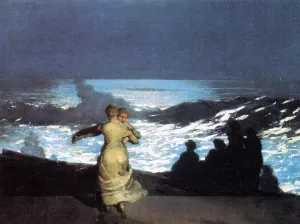 A Summer Night 2 by Winslow Homer Oil Painting