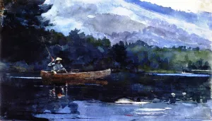 Adirondack Lake also known as Blue Monday by Winslow Homer Oil Painting