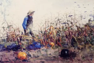 Among the Vegetables also known as Boy in a Cornfield by Winslow Homer Oil Painting