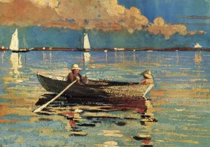 Gloucester Harbor Oil painting by Winslow Homer